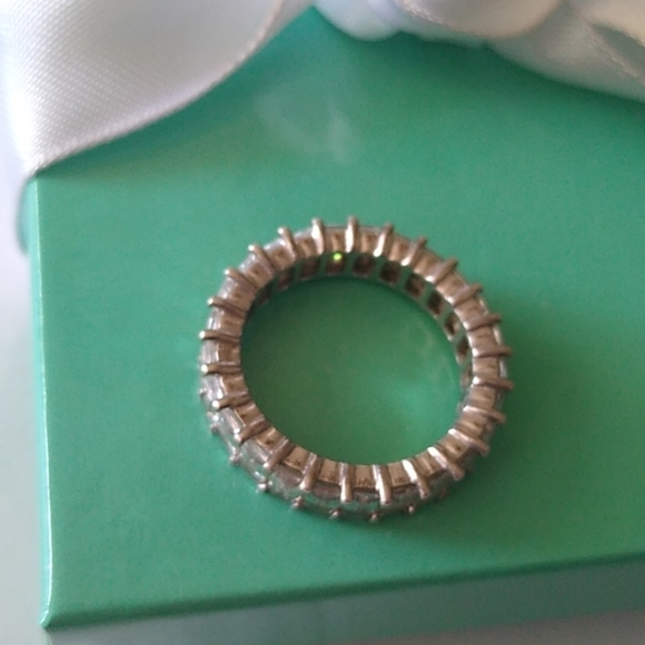 Glamorous Baguette CZ Eternity Band Ring, Size 9.25 main image 5